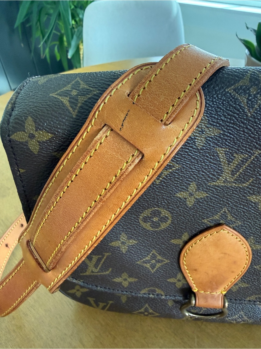 AUTH Louis Vuitton Monogram Canvas Crossbody in Brown and Tan - Picture 9 of 11